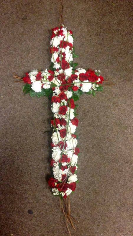 Loose 3ft Red and White Cross